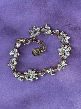 Olive & Piper Crystal & Faux Pearl Bracelet